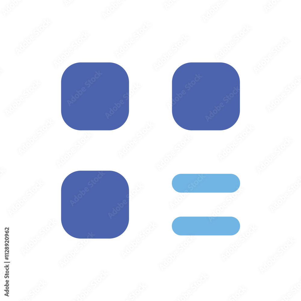 Abstract Blue Square Grid Pattern with Light Blue Horizontal Line Abstract Blue Square Grid Pattern with Light Blue Horizontal Line