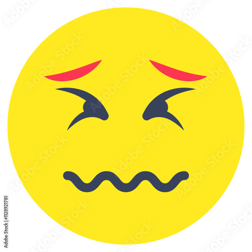 Perfect design icon of fearful face