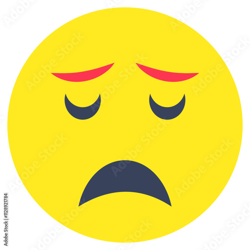 Premium download icon of weary emoji