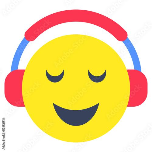 A premium download icon of music emoji