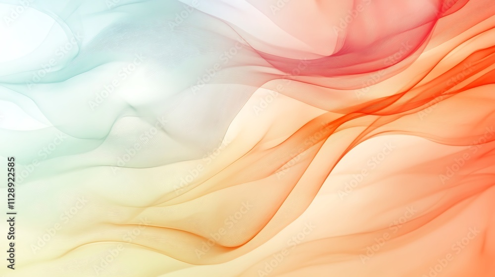 Abstract Colorful Waves Flowing Smoothly Together Abstract Colorful Waves Flowing Smoothly Together
