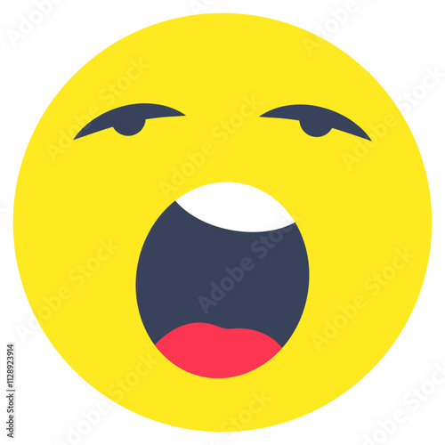 Astonished emoji icon, editable vector