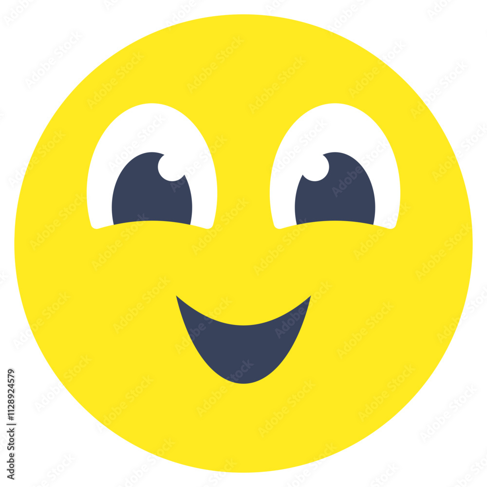 Fototapeta premium A beautiful design icon of happy face