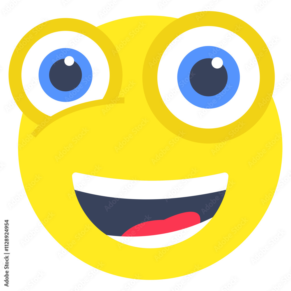 Fototapeta premium A creative design icon of surprised face