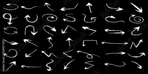 Arrows big black set icons. Arrow icon. Arrow vector collection. Arrow. Cursor. Modern simple arrows. Vector illustration