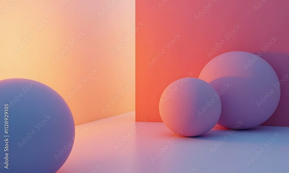 3d ball rendering with light decoration and soft colors, high quality wallpaper for windows and mac, Generative AI 3d ball rendering with light decoration and soft colors, high quality wallpaper for windows and mac, Generative AI