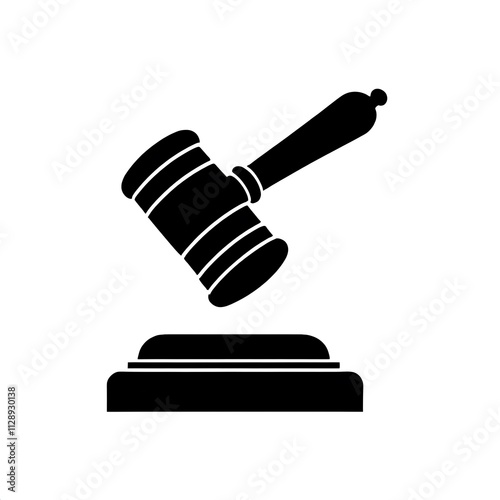 Gavel of Justice:  A simple yet powerful illustration of a gavel, symbolizing authority, order, and the legal system.  