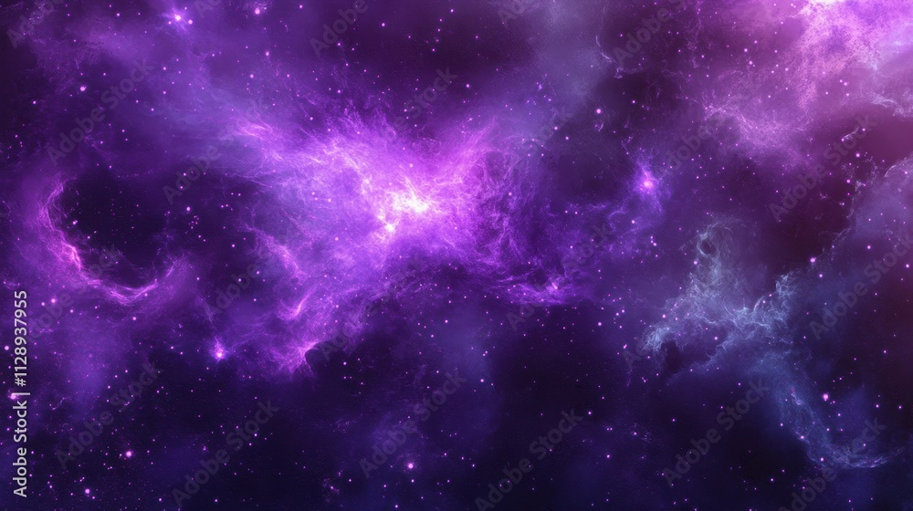 Cosmic Colorful Nebula in Deep Space with Bright Stars and Gas Cosmic Colorful Nebula in Deep Space with Bright Stars and Gas