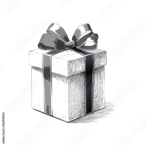 Christmas Gift Present Sketch Celebration Decoration Winter Event Festival of X-Mas
