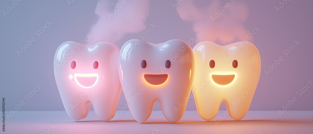 Fototapeta premium Happy Teeth Characters.