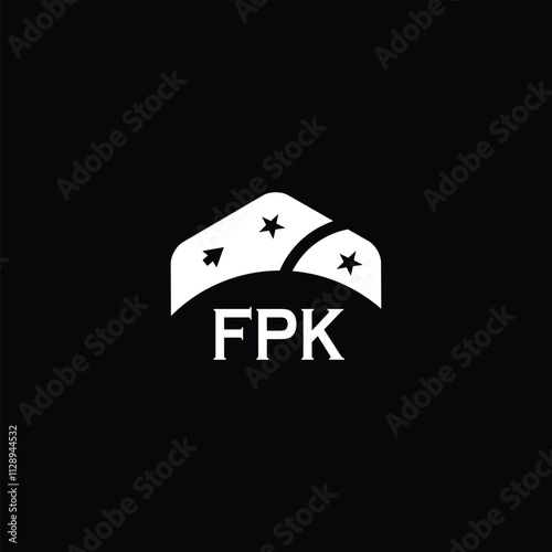 FPK letter logo design on white background. Creative  modern FPK letter logo design. Vector design. photo