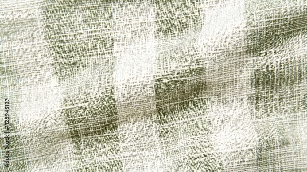 Fresh green and white plaid fabric with tiny flowers inserted in a balanced arrangement, evoking a warm, garden-inspired style Fresh green and white plaid fabric with tiny flowers inserted in a balanced arrangement, evoking a warm, garden-inspired style