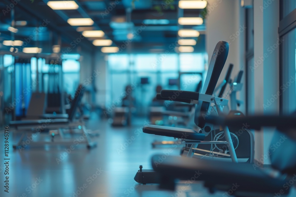 Fototapeta premium Interior of a ultramodern rehabilitation center with tech assisted tools