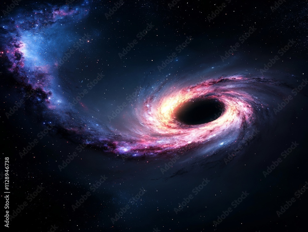 Obraz premium A lively, spiraling abstract pattern that evokes a cosmic atmosphere.