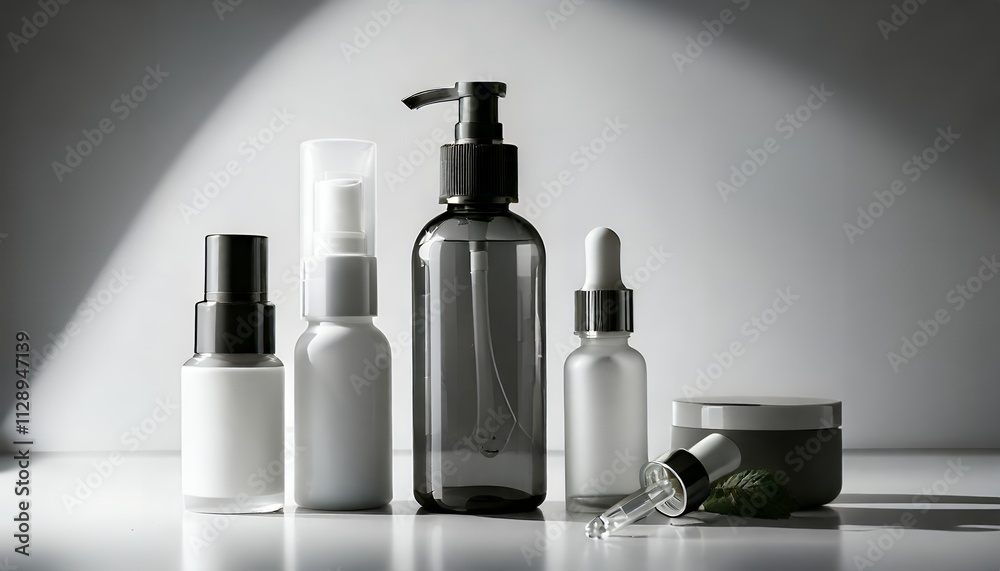 Elegant Skincare Product Line: Minimalist Bottles, Modern Packaging, and Natural Beauty Elegant Skincare Product Line: Minimalist Bottles, Modern Packaging, and Natural Beauty