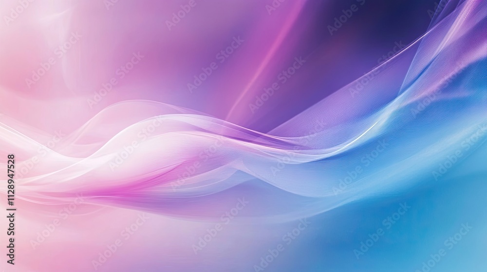 Naklejka premium Light background featuring a smooth transition from purple to blue, creating a serene and elegant backdrop for various uses