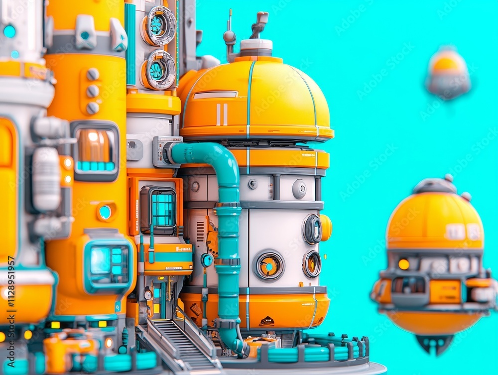 A lively futuristic cityscape with vibrant towers and complex walkways. A lively futuristic cityscape with vibrant towers and complex walkways.
