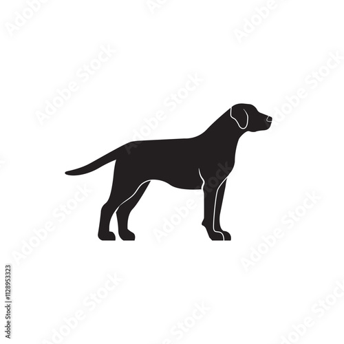 Mountain Cur dog, silhouette dog breeds animal pet