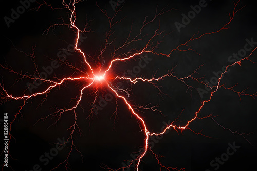 Natural lightning phenomena include red lightning bolts.