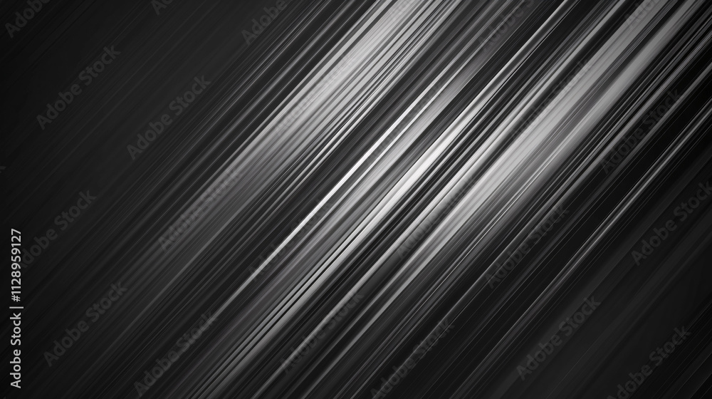 Obraz premium A sleek black background with elegant silver stripes, perfect for a sophisticated and modern design.