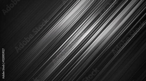 A sleek black background with elegant silver stripes, perfect for a sophisticated and modern design.