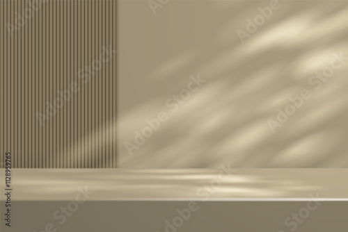 Empty studio base and light and shadow backgound. product display Free Vector. 