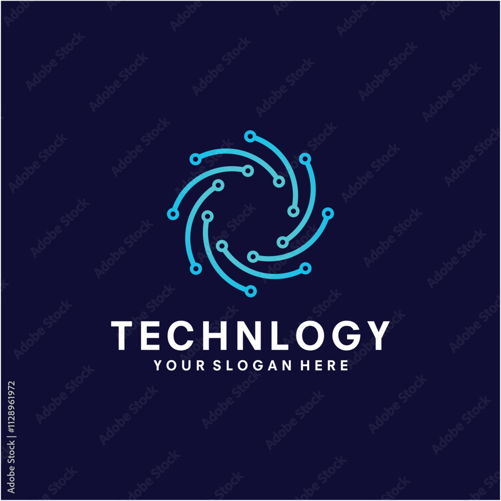 Technology logo design vector illustration Technology logo design vector illustration
