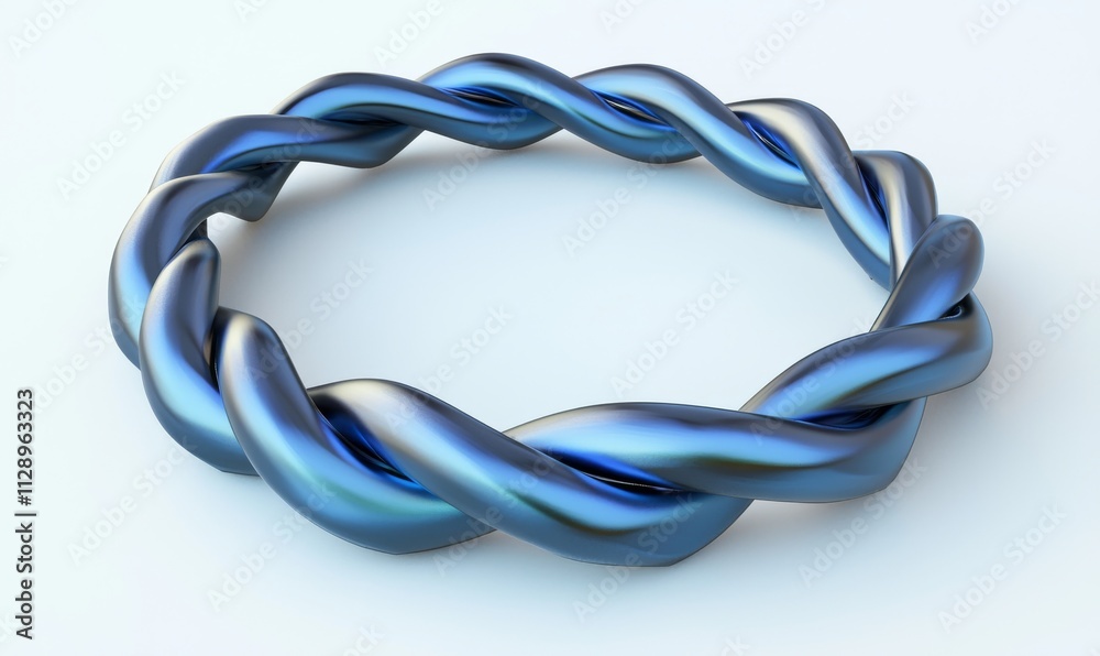 Fototapeta premium A geometric 3D design, rendered abstractly, showcasing blue rings.