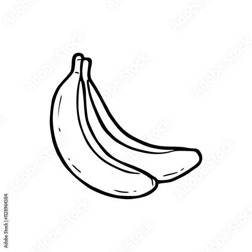 hand drawn illustration of a banana