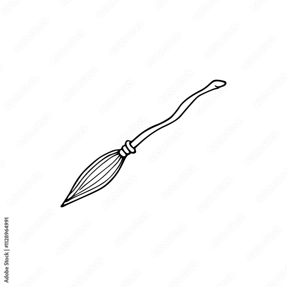Obraz premium illustration of a witch broom