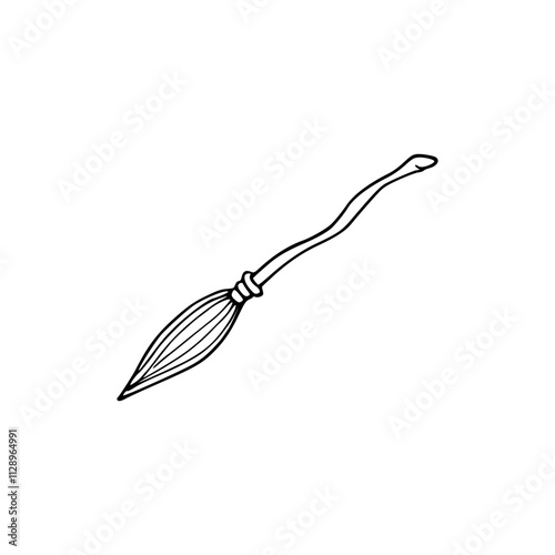 illustration of a witch broom