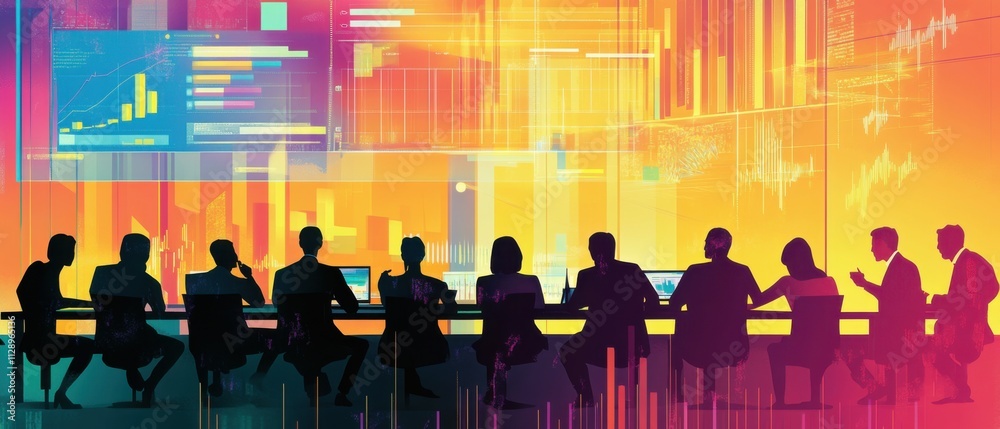 Diverse Business Team Collaborating on DataDriven Strategy in Modern Office Diverse Business Team Collaborating on DataDriven Strategy in Modern Office