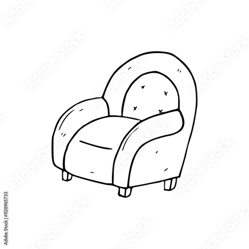 illustration of a sofa coloring pages