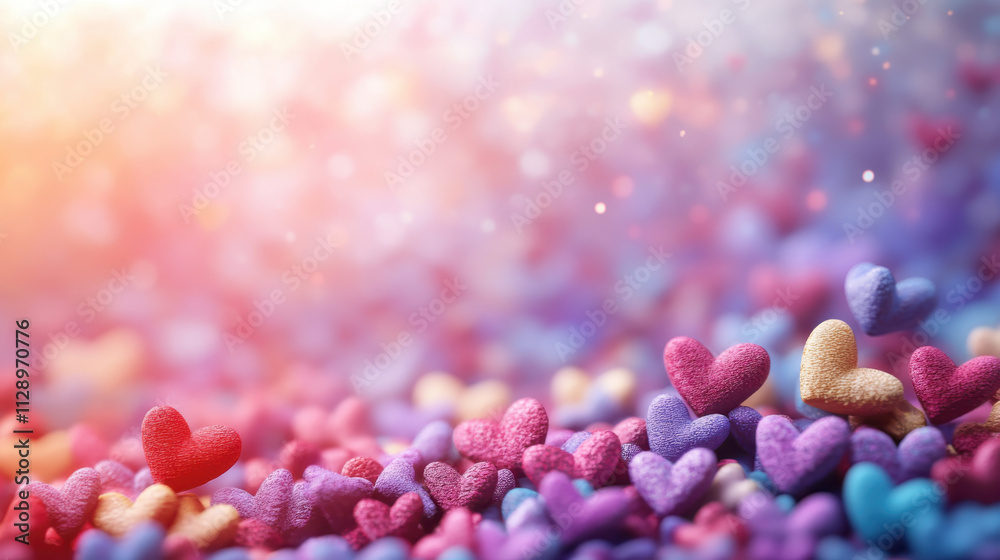 Background with colorful hearts, st.valentine's day concept Background with colorful hearts, st.valentine's day concept