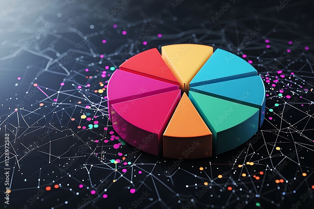 Obraz premium chart on white on black background