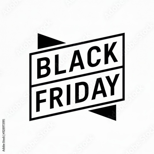 Black Friday banner vector, isolated on white background
