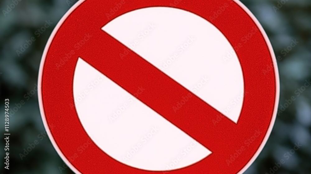 prohibited barrier Not Allowed Sign prohibited barrier Not Allowed Sign