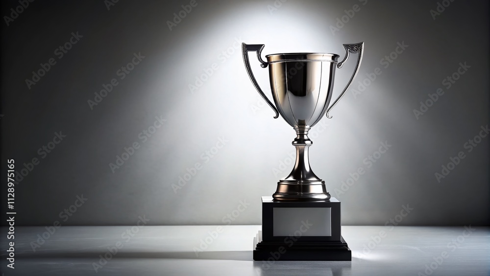 Elegant Silhouette of an Award Trophy Against a Clean White Background, Perfect for Celebrating Achievements and Recognitions in Various Fields Elegant Silhouette of an Award Trophy Against a Clean White Background, Perfect for Celebrating Achievements and Recognitions in Various Fields
