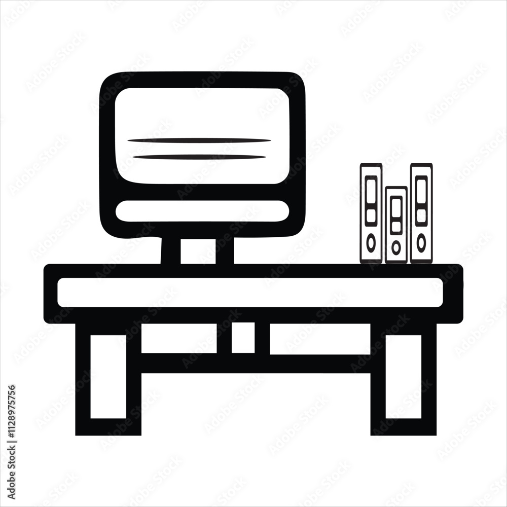 office desk icon vector sign illustration office desk icon vector sign illustration