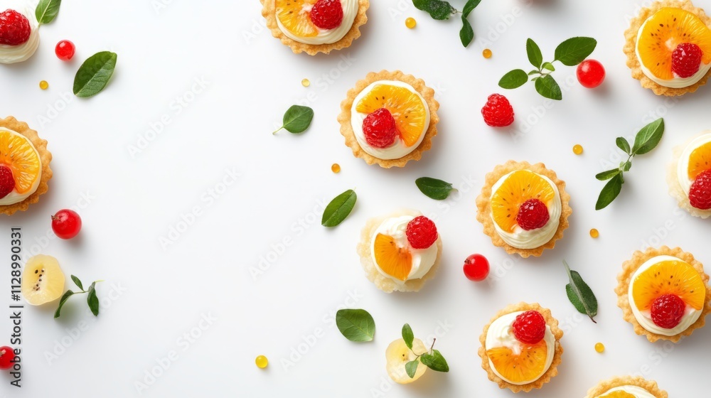 French Fruit Tart With Copy Space French Fruit Tart With Copy Space