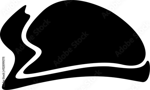 silhouette of a person in a hat
