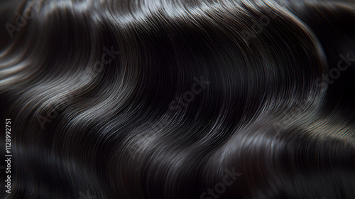 A close-up of flowing wavy brunette hair shining under soft natural light.