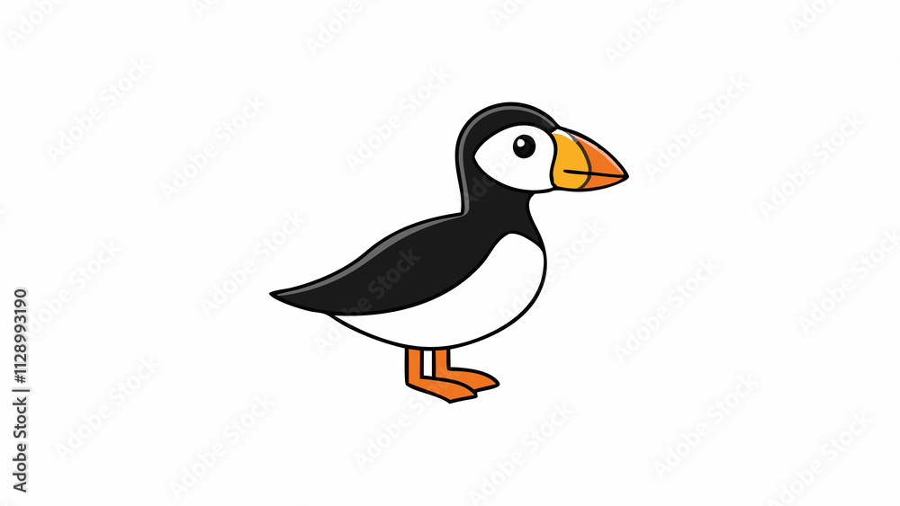 Fototapeta premium illustration of a cartoon duck