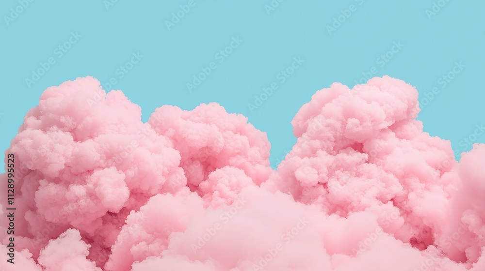 Pink clouds in the sky with a blue background Pink clouds in the sky with a blue background
