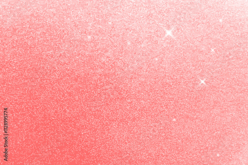 Pink Coral, Rose Gold Glitter texture. Trendy sparkle background with coral pink sequins for party invitation, packaging, Christmas, New Year and birthday cards