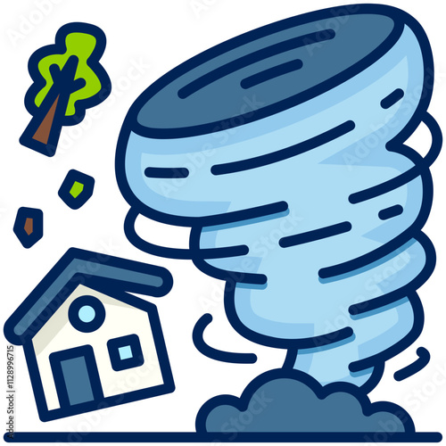 Tornado Filled Line Icon