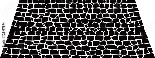 石垣（大）　白黒シルエット