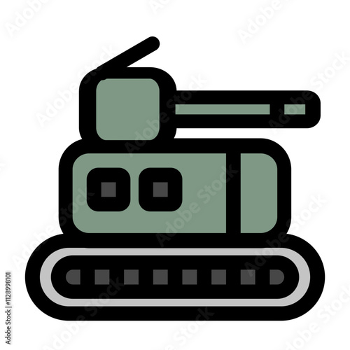 Military tank symbol - Military icon.
