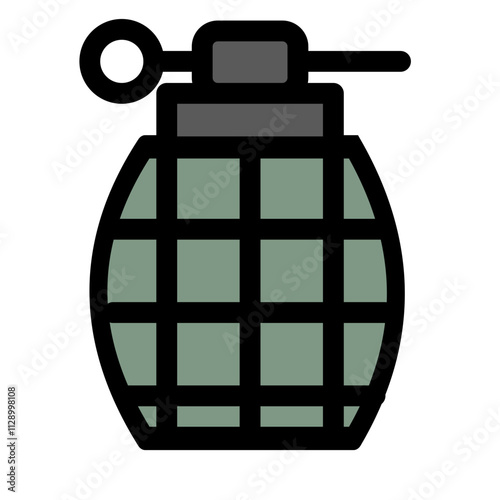 High explosive grenade symbol - Military icon.