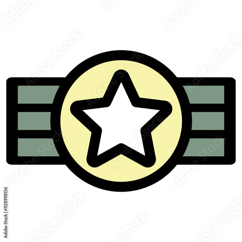 Military honor medal symbol - Military icon.